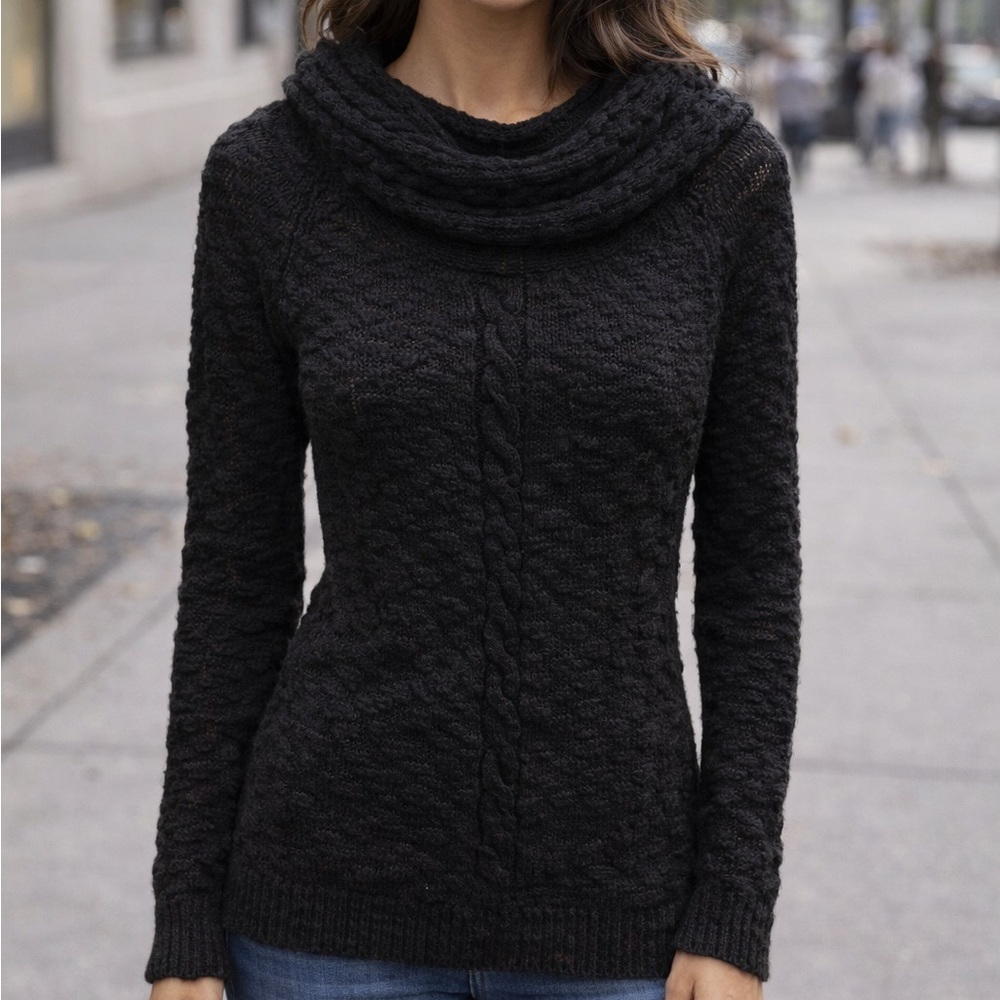 Guess Black Cowl Neck Sweater size M